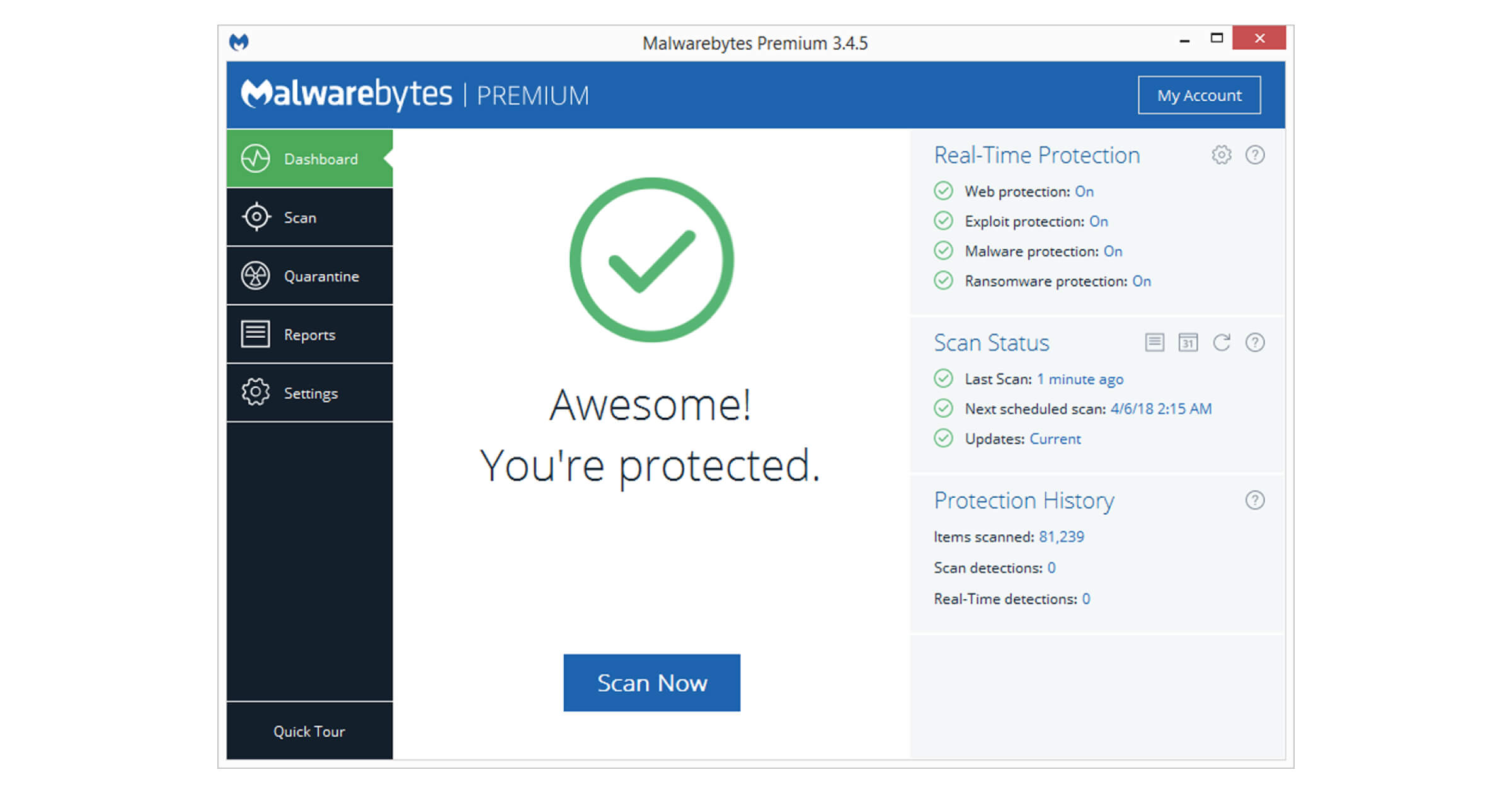 Mit Malwarebytes Premium kannst du Segurazo entfernen