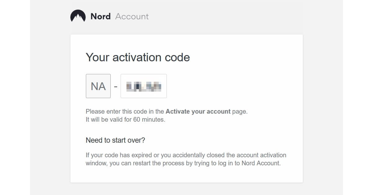 Activation Code für deinen NordVPN Account