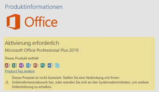 office 2019 professional plus product key aendern